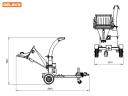 Petrol engine towed branch grinder - DK-900-YAM - YAMAHA with 13 HP engine