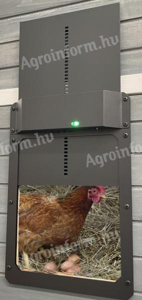 New, automatic, light-sensing hen door for sale with free delivery