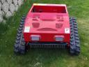 Remote control lawnmower for steep slopes