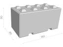 Виљушкар бетонски блок - елемент потпорног зида 160 к 80 к 80