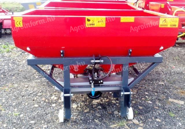 Hydraulic double disc fertiliser spreader
