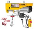 Electric winch 500 kg / 1000 kg * Verke V06053 * Premium Line * 1600 watt motor, 6-12 m