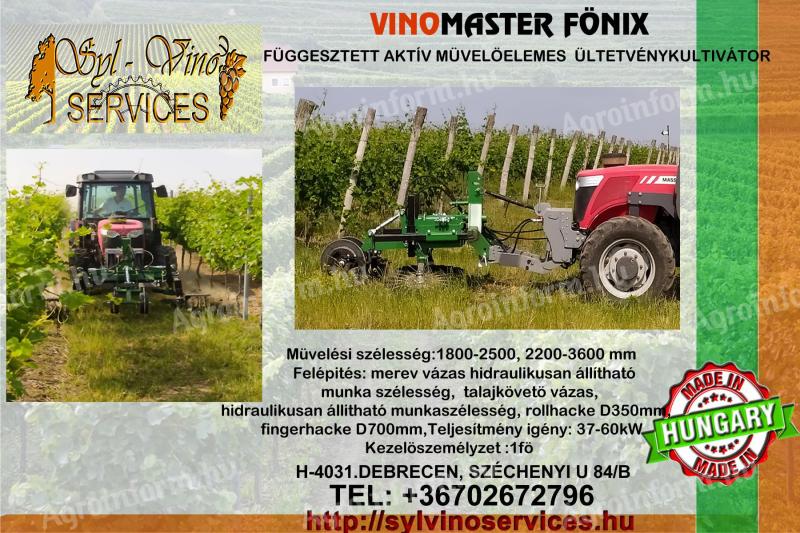 VINOMASTER FŐNIX soraljművelő kultivátor