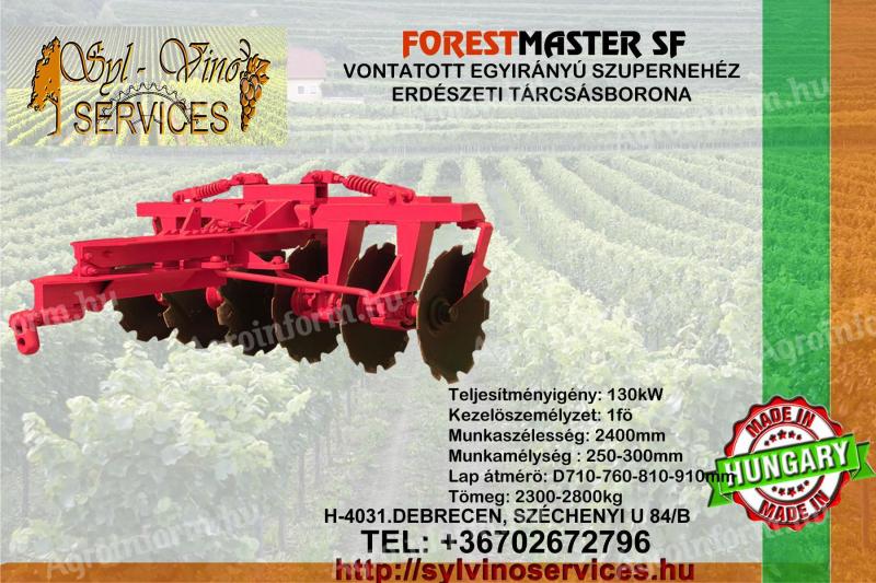 ForestMaster SF OWSDH - bormașina cu discuri forestiere semi-suspendate și unidirecționale de mare putere pentru silvicultură