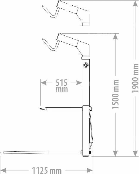 Vidle na balíky + zvedák pytlů BIG BAG - FK Machinery