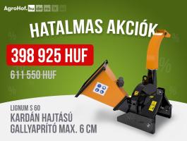Faaprító, ágaprító, ágdaráló max: 6 cm átmérőig / Lignum S 60