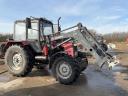 MTZ 820.4 Ferroflex homlokrakodóval + trágyavilla,  raklapvilla