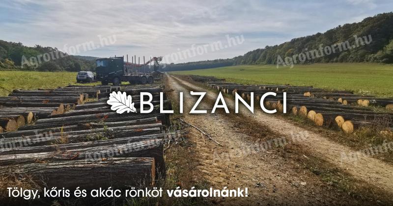 Společnost BLIZANCI s.r.o. by ráda koupila dubovou, jasanovou, akátovou a ořechovou kulatinu.