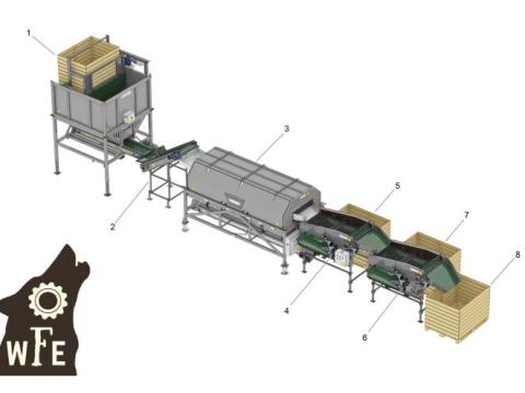 DOMASZ hagyma válogató gépsor eladó a Wolfoodengineering Kft kínálatában DOMASZ hagyma válogató gépsor eladó a Wolfoodengineering Kft kínálatában