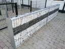 Gabion kőkerítés,  kőkosár,  táblás kerítés,  vadháló,  drótfonat,  kapu,  oszlop