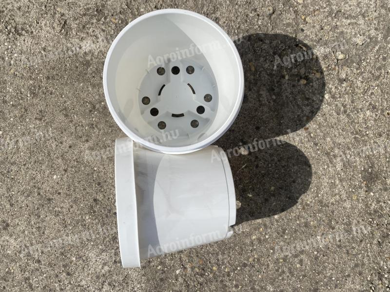 Epla desch fehér (új) - Műanyag cserép - 3 literes - 19 cm