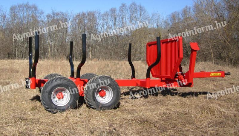 KTS 10 t forestry trailer with 6.4 m crane - Royal tractor