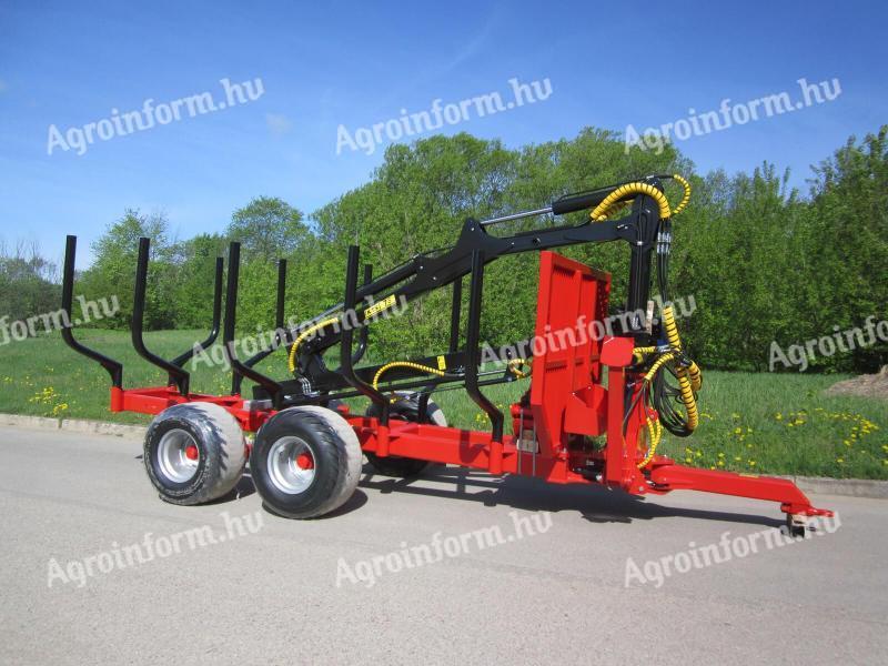 KTS 7 t forestry trailer with 5.4 m crane - Royal tractor