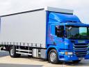 SCANIA P250 - Plošinový nákladní automobil s plachtou EU6