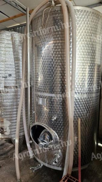 2000 litre white wine fermentation tank with cooling jacket