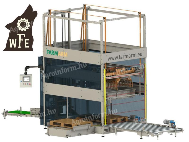 Automatic compact palletizer market leader for sale at discount price from Wolfood Engineering Ltd.