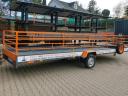 Novi narančasti dugi transporter materijala, prikolica za prijevoz vlaknastog materijala (130x600 cm), 750 kg
