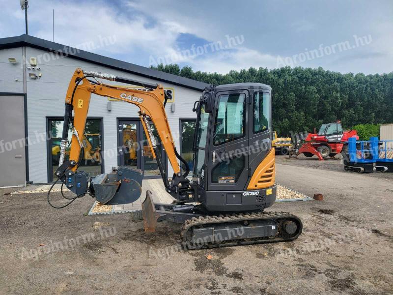 Case CX26C rubber track midi excavator