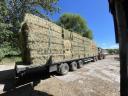 Big cube bales of alfalfa and lawn hay