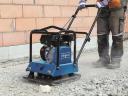 Soil compaction plate vibrator, 88 kg, 196 cm³/5, 6 Le * Scheppach HP 1800S * rubber tyres and wheels