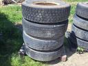 For sale 4 + 1 piece Ikarus tubular rims with traction pattern tyres 295/80 R 22,5