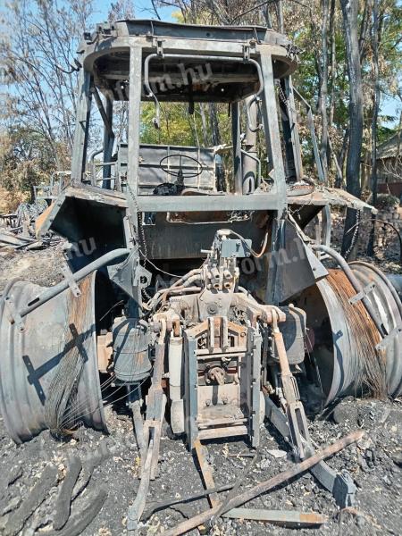 Burnt out tractor