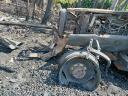 Burnt out tractor