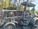 Burnt out tractor