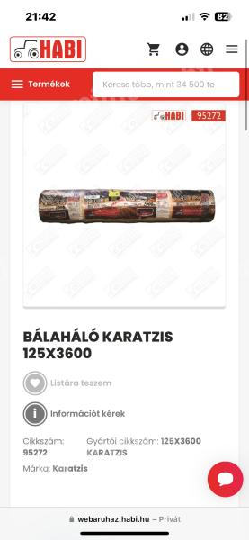 Ballennetz Karatzis 125x3600 MTZ Zetor