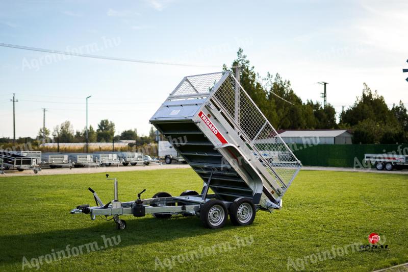 Nový 1500 kg přívěs Trigano 34352 + mřížka + poznávací značka 1.627.000 Ft