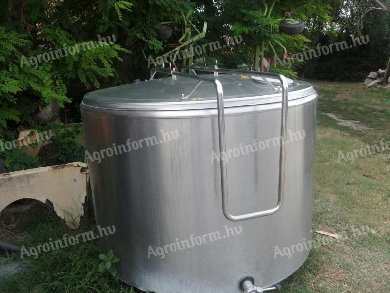 1000 l stainless, acid-proof, double-walled tank