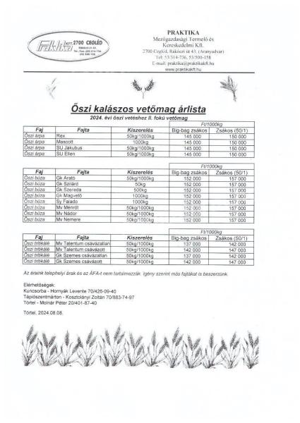 Lenten seed Grade II