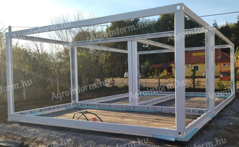 Metal building set: container, storage, mobile home, garage, pergola, terrace, canopy