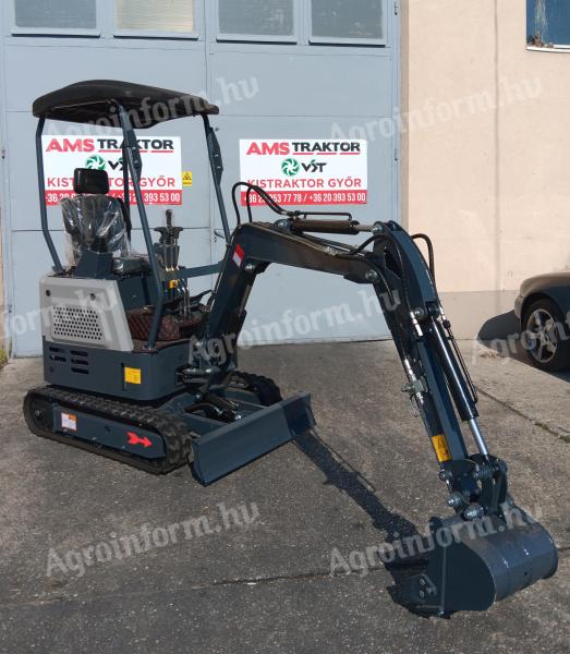 Mini excavator cu roți ruptibile NEW LX18, joystick, 25 CP, 1,4 tone, cauciuc