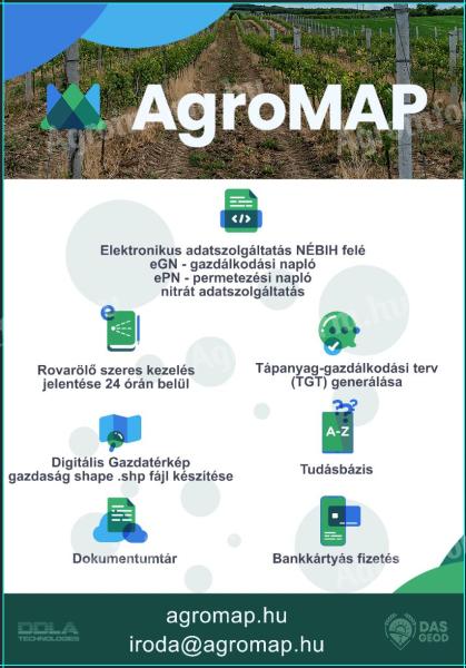 Przygotowanie Planu Zarządzania Składnikami Odżywczymi z AgroMAP - natychmiastowe przesłanie TGT do NÉBIH eGN