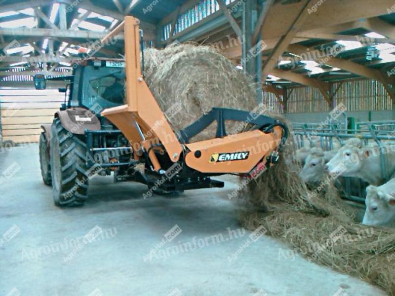 Eligible! Fixed bale extractor and spreader / Station-Tine