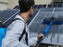 Battery-powered solar panel cleaning kit