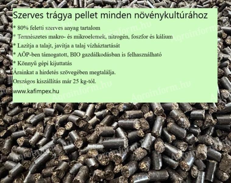 Pelleted organic manure pellets