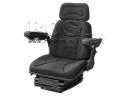 Pneumatic fabric tractor seat with armrests