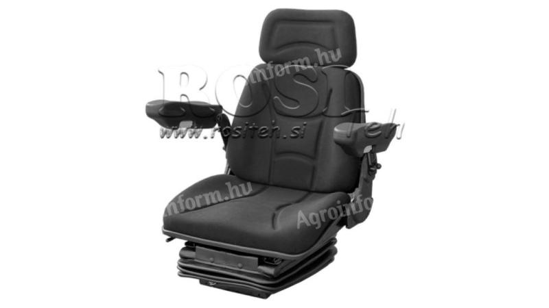 Pneumatic fabric tractor seat with armrests