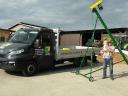 M-ROL 4 metre auger with hopper, with stand, 10 tonnes per hour