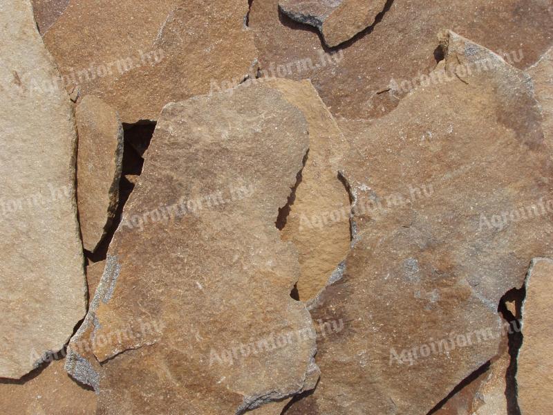 Heavy duty yellowish brown andesite paving stones in our range