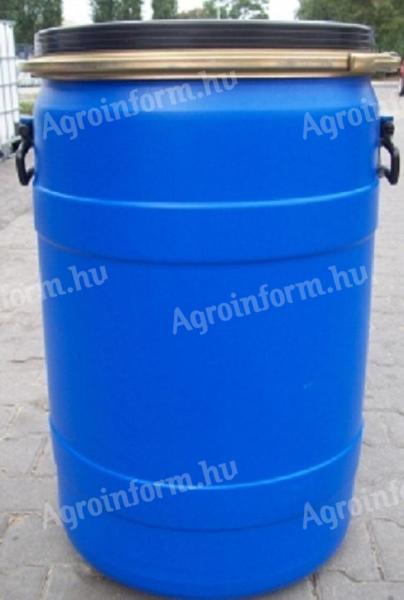 120 litre plastic barrel with removable lid, bayonet lock, two spouts FOR SALE