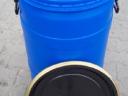 120 litre plastic barrel with removable lid, bayonet lock, two spouts FOR SALE