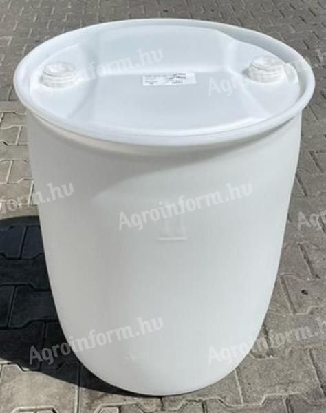 160 litre UN-certified, natural-coloured, fixed-top drum FOR SALE