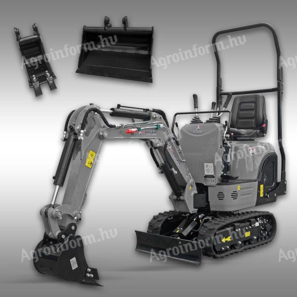 Mini backhoe digger complete set - JANSEN MB-800 (petrol)