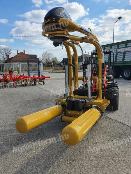 Înfășurătoare de baloți TANCO S200 pentru încărcător, încărcător frontal de tractor, încărcător telescopic, trei puncte