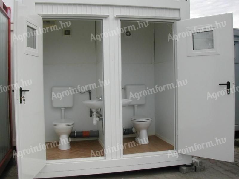 Double toilet with sink