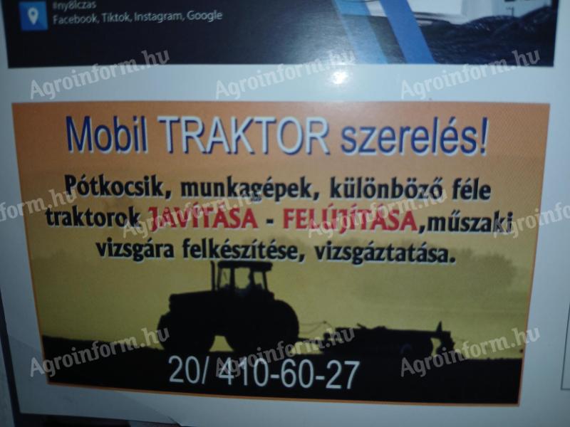 Montáž mobilného traktora na faktúru