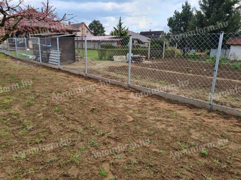 Fence construction in Szeged! Pipe post, gate, wire mesh, wild net, fence construction